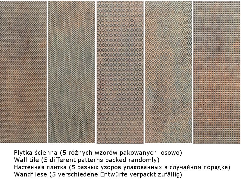 Wall Tile Brave rust STR 14,8x44,8x8mm (0.5"x1.5')